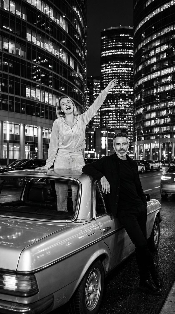 ИИ-фотосессия для пары «Ночной город» — пример