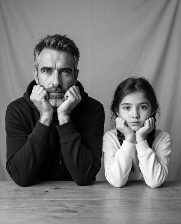 Семейная ИИ-фотосессия «За одним столом» — пример